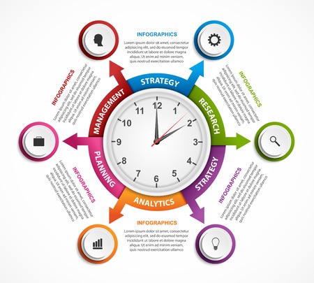 Modern infographics options banner. Vector illustration.のイラスト素材