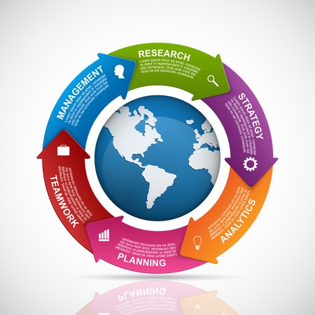 Abstract infographics design template. Vector illustration.のイラスト素材