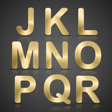 Vector Gold Alphabet Set.のイラスト素材