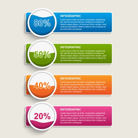 Modern infographics options banner. Vector illustration.のイラスト素材