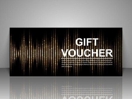Gift voucher template. Abstract futuristic backgroundのイラスト素材