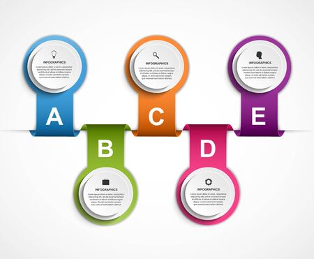 Infographic design organization chart template.のイラスト素材