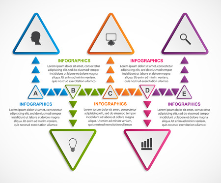 Abstract options infographics template. Infographics for business presentations or information banner.のイラスト素材