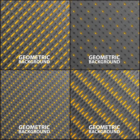 Collection of geometric backgrounds. vector illustration.のイラスト素材