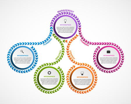 Abstract options infographics template. Infographics for business presentations or information banner.のイラスト素材