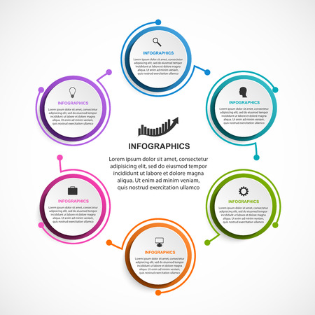 Abstract options infographics template. Infographics for business presentations or information banner.のイラスト素材