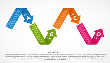 Abstract options infographics template. Infographics for business presentations or information banner.のイラスト素材