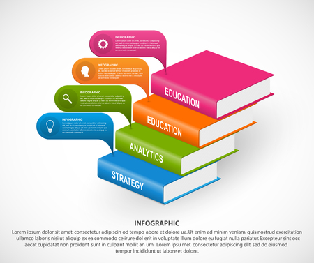 Infographic template for business presentations or information banner.のイラスト素材