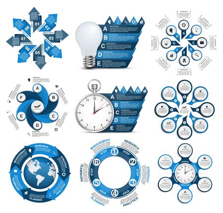 Collection infographics for business presentations or information banner.のイラスト素材