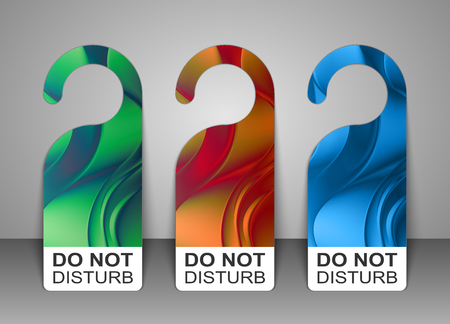 Do Not Disturb Door hanger tags for roomsのイラスト素材