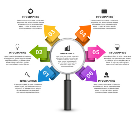 Abstract options infographics template. Infographics for business presentations or information banner.のイラスト素材