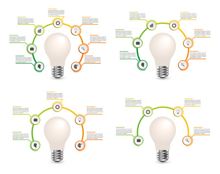 Collection infographics. Design elements. Infographics for business presentations or information banner.のイラスト素材