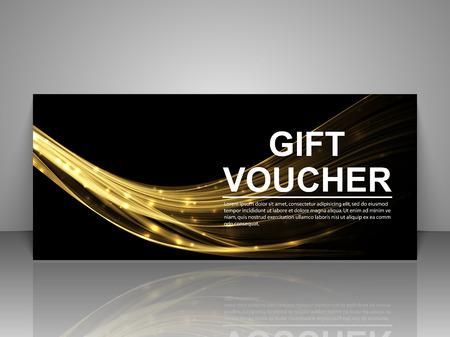Gift voucher template. Invitation for New Year holidays.のイラスト素材