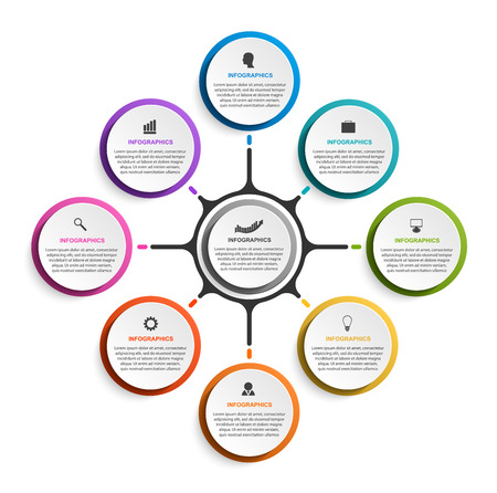 Options infographics, timeline, design template for business presentations or information banner.のイラスト素材