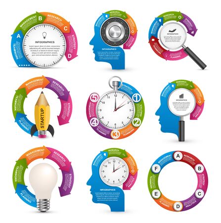 Options infographic, timeline, design template for business presentations or information banner.のイラスト素材