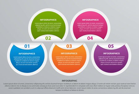 Abstract options infographics template. Infographics for business presentations or information banner.のイラスト素材