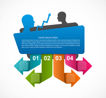 Options infographic, timeline, design template for business presentations or information banner.のイラスト素材