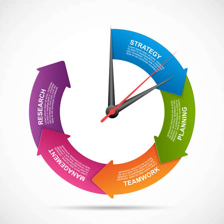 Business options infographic, timeline, design template for business presentations or information banner.のイラスト素材