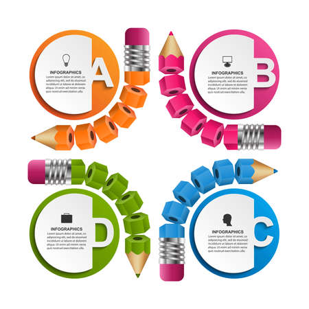 Education infographics for business presentations or information banner.のイラスト素材