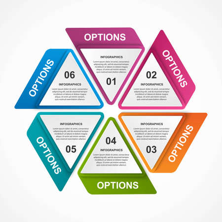 Abstract options infographics template. Infographics for business presentations or information banner.のイラスト素材