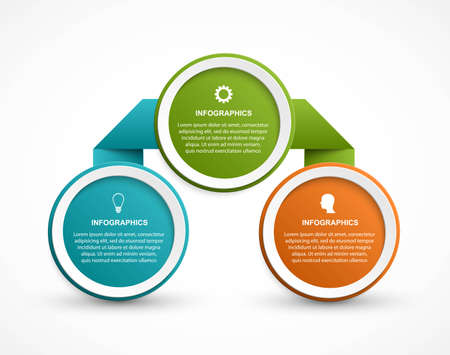 Abstract options infographics template. Infographics for business presentations or information banner.のイラスト素材