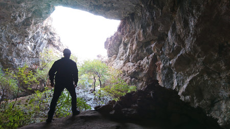 The sacred cave of the white mosque.