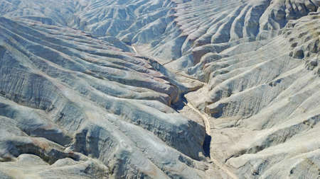 Colored mountains of Aktau in the steppe.の写真素材