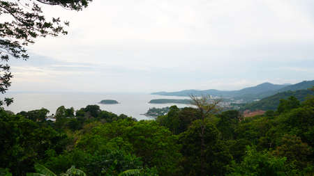 Beautiful view of the island and the sea.の写真素材