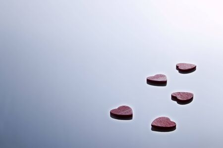 Some decorative heartsの写真素材