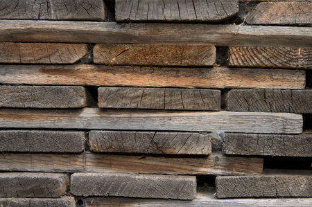 Stack of wooden boards, background