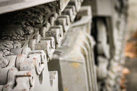 The track from an old WWII army tank. I thought it was interesting how mean it looked. In this...
