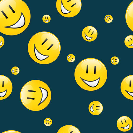 Endless smilies patternのイラスト素材