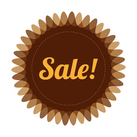 Brown retro  Sale   icon badgeのイラスト素材