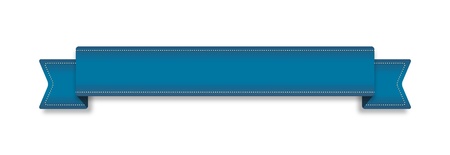 Isolated blue ribbon with light shadowのイラスト素材