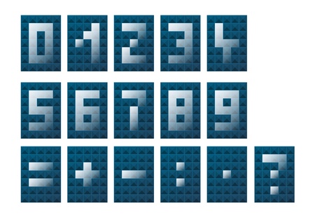 Modern styled numbers and mathematical symbolsのイラスト素材