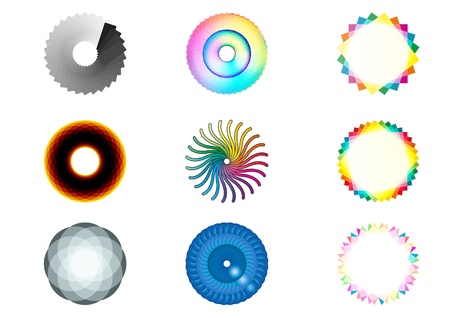 Set of 9 different shapesのイラスト素材