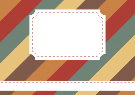 Striped background in vintage colors with 2 blank spaces for your textのイラスト素材