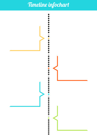 Isolated simple colorful vertical timeline infochart illustrationのイラスト素材