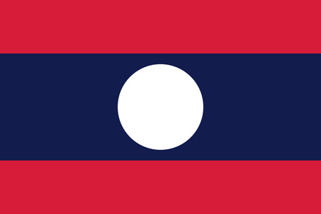 National flag of Laosのイラスト素材