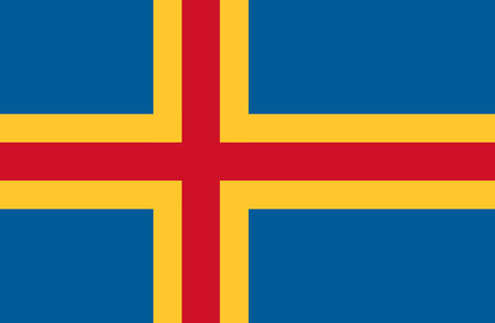  Official flag of the autonomous Finnish province of Ãland  17 26 のイラスト素材