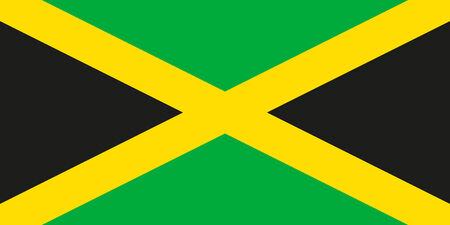 National flag of Jamaica in official colorsのイラスト素材