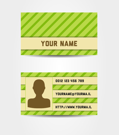 Isolated business card template in vintage (retro) colorsのイラスト素材