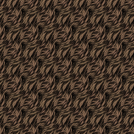 Seamless texture of brown fur with black highlights