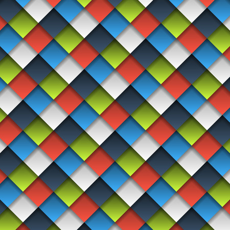 Seamless pattern made of colorful cubes with 3d illusion made by shadowsのイラスト素材