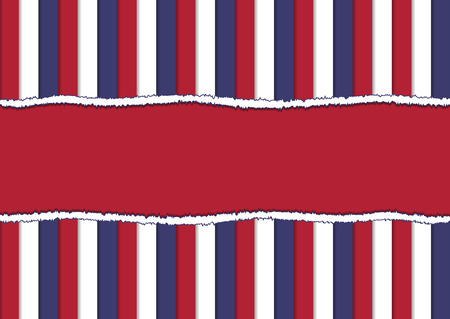 Torn paper background in official colors of USAのイラスト素材