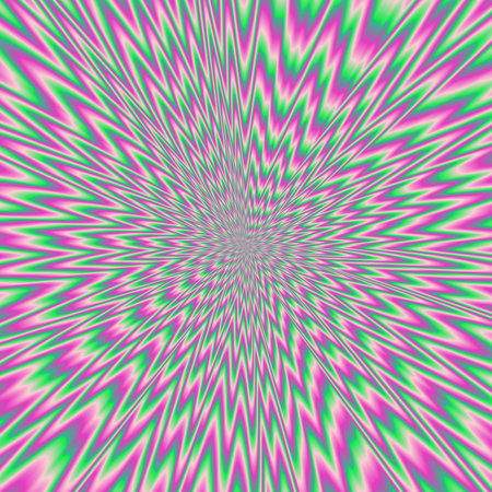 Hypnotic colorful optical illuson of eyecatching tunel