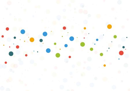 Template background with colorful dots on white background with lighly visiible colorful dotsのイラスト素材