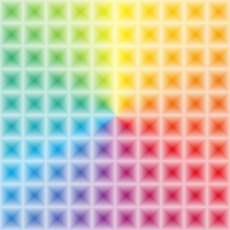 Colorfoul rainbow gradient with 3d illusion effect square light pattern, unusual bright and positive wallpaperのイラスト素材
