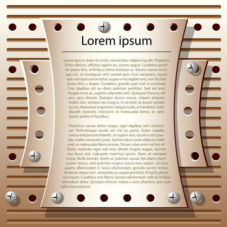 Abstract metal background, frame for text or pickture. Vector.のイラスト素材