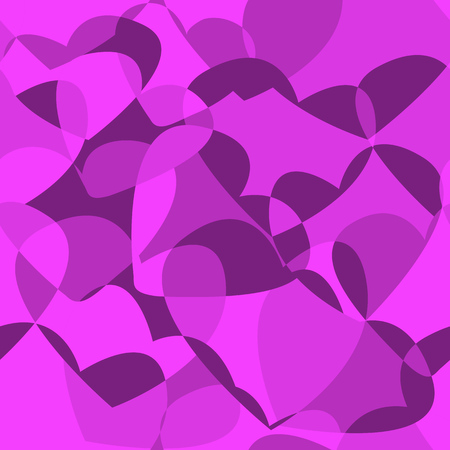 Vector seamless pattern. Glamor stylish texture. Camouflage from pink hearts.のイラスト素材